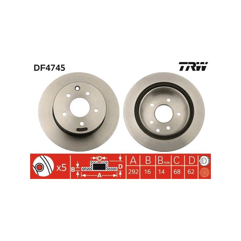 Disc frana TRW DF4745