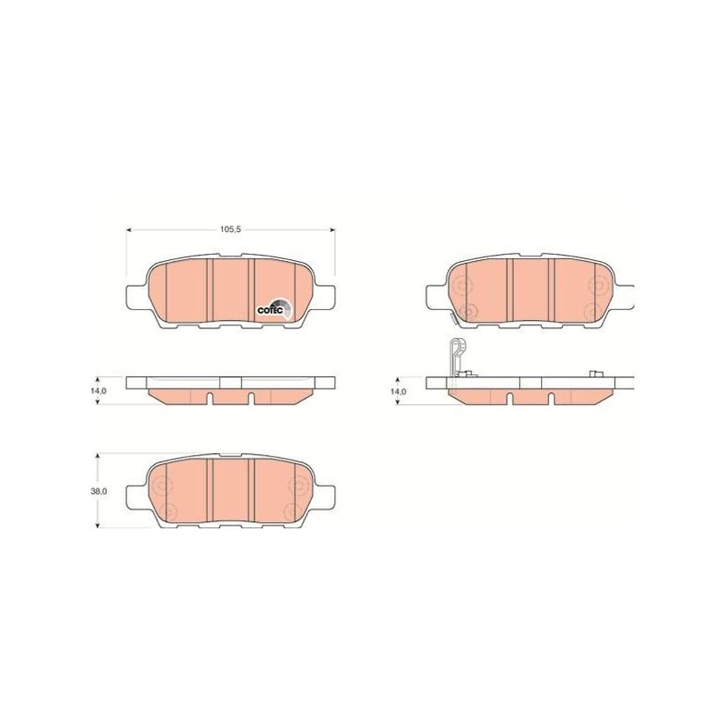 Set placute frana,frana disc TRW GDB3294