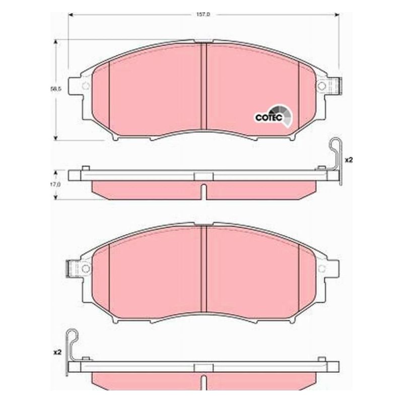 Set placute frana,frana disc TRW GDB3392
