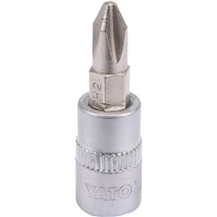 YT-04412 Bit Cruce Ph2, Cu Adaptor 1/4", 37Mm