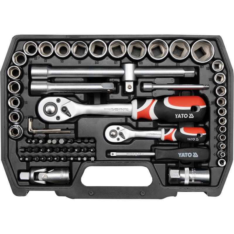 YT-38782 Set De Scule 1/2", 1/4", 72 Piese