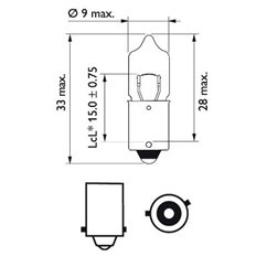 Bec H6W 12V/6W Bax9S (Halogen) 2 buc.