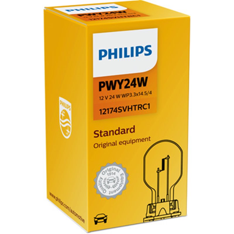 Bec PWY24W 12V/24W Wp3.3x14.5/4 Silvervision (Argintiu, Emite Lumina Portocalie)