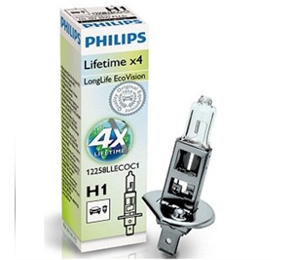 Bec H1 12V/55W Philips Longlife Ecovision 1 buc. P14.5S Base