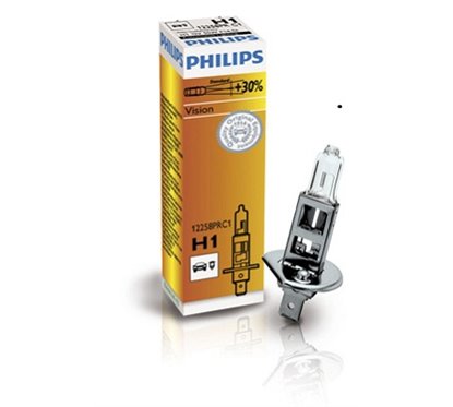 Bec H1 12V/55W +30% Philips Vision 1 buc. Capac De Carton P14.5S