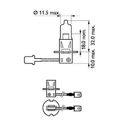 Bec H3 12V/55W +30% Vision PK22S 1 buc. Blister 1 buc.