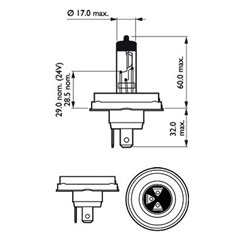 Bec Iluminat Auto 12V Faruri R2