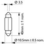 Bec 12V/10W 10,5x40mm Baza SV8,5 Festoon Blister 2 buc.