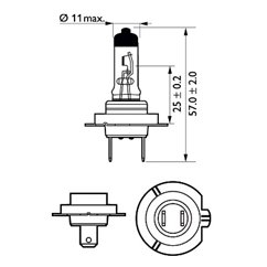 Bec Philips H7 H7 12V/55W PX26d  De Lunga Durata (1 Buc.)