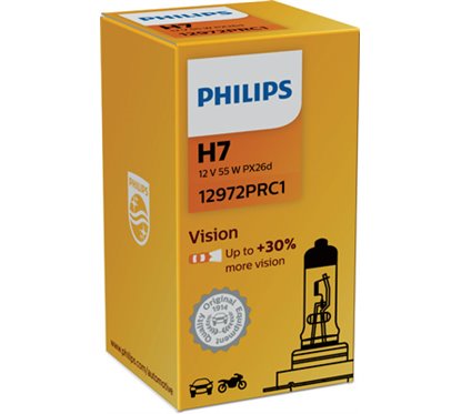 Bec H7 12V/55W PX26d  1 buc. +30% Philips Vision