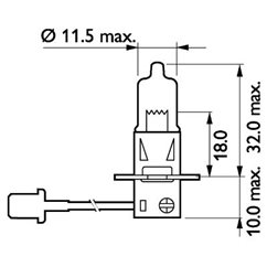 Bec H3 24w70W Masterduty Bluevision PK22S H3 24w70w