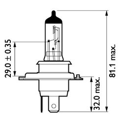 Bec H4 24v/75/70W Masterduty Bluevision P43T Bec 1 buc.