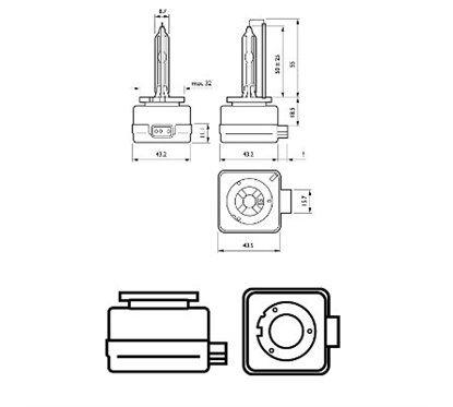 Bec D1S Philips Longer Life 4300k Culoare De Lumina Pk32d-2 Suport De Lampa 4 Ani Garantie Pachet De Carton