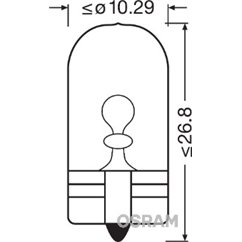 Bec Lumina Torpedou W5W Osram