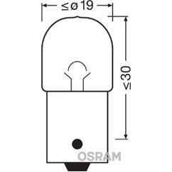 Bec Iluminare Numar Circulatie R5W Osram