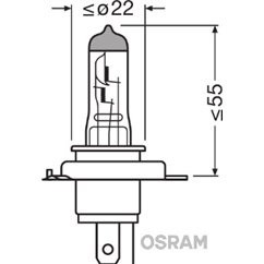 Bec Far Faza Lunga H4 Osram