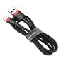 Cablu de Date USB la Lightning 1.5A, 2m - Baseus Cafule (CALKLF-C19) - Red Black