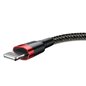 Cablu de Date USB la Lightning 1.5A, 2m - Baseus Cafule (CALKLF-C19) - Red Black