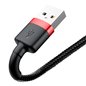 Cablu de Date USB la Lightning 1.5A, 2m - Baseus Cafule (CALKLF-C19) - Red Black