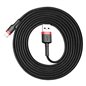 Cablu de Date USB la Lightning 1.5A, 2m - Baseus Cafule (CALKLF-C19) - Red Black