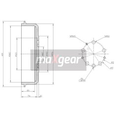 Tambur frana - MAXGEAR 19-1341