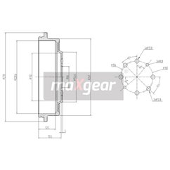 Tambur frana - MAXGEAR 19-1361