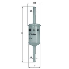 KNECHT KL 15 OF Filtru combustibil
Filtru conducta, 6mm, 6,1mm