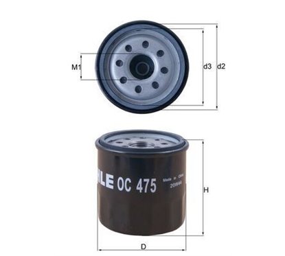 KNECHT OC 475 Filtru ulei
M20x1,5, Filtru insurubabil