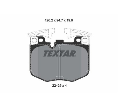 Placute Frana pentru indicator avertizare, cu greutati de echilibrare - TEXTAR 2242501 