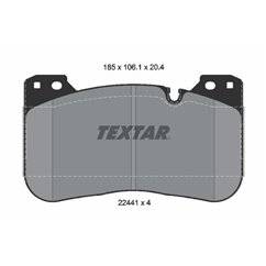 Placute Frana pentru indicator avertizare - TEXTAR 2244101 