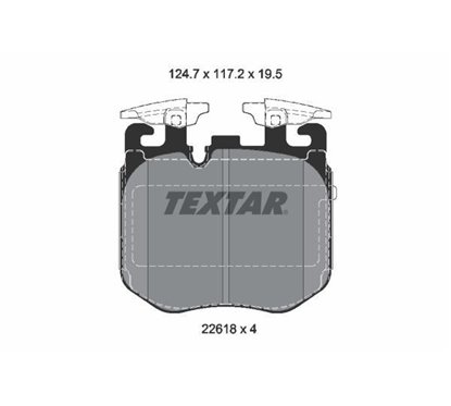 Placute Frana pentru indicator avertizare - TEXTAR 2261801 