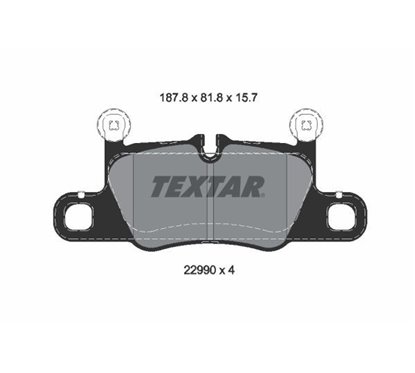 Placute Frana pentru PORSCHE 911, CAYENNE pentru indicator avertizare - TEXTAR 2299001 