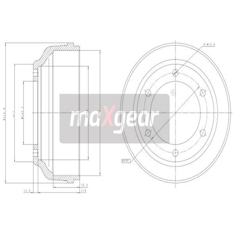 Tambur frana - MAXGEAR 19-2304