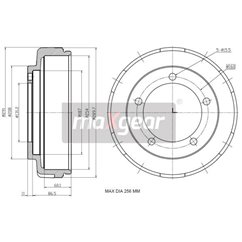 Tambur frana - MAXGEAR 19-2305