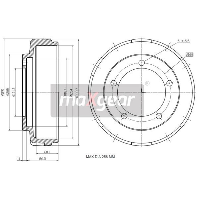 Tambur frana - MAXGEAR 19-2305