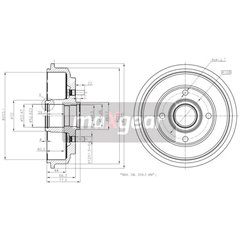 Tambur frana - MAXGEAR 19-2316