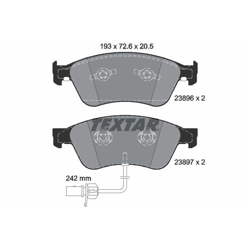 Placute Frana - avertizare uzura - TEXTAR 2389601 