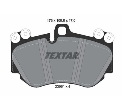 Placute Frana pentru indicator avertizare, cu greutati de echilibrare - TEXTAR 2396101 