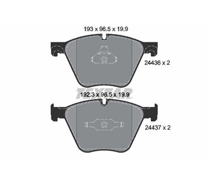 Placute Frana pentru indicator avertizare - TEXTAR 2443601 