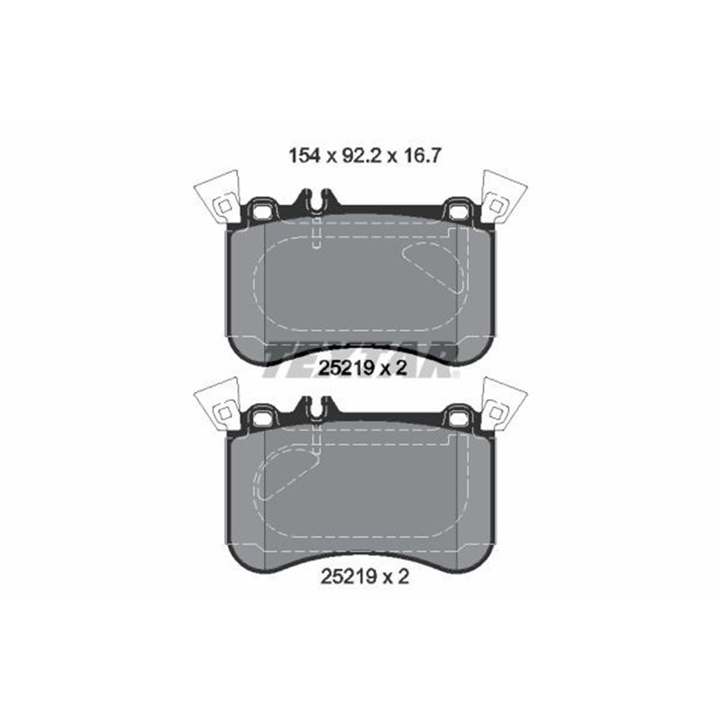 Placute Frana - MERCEDES-BENZ Clasa A, CLA, GLA - avertizare uzura, cu greutati de echilibrare - TEXTAR 2521905 