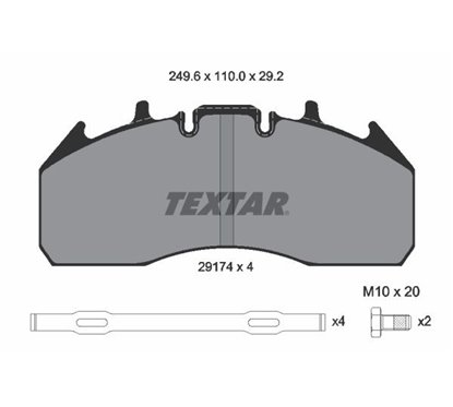 Placute Frana - TEXTAR 2917401 