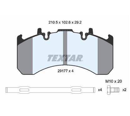 Placute Frana - TEXTAR 2917705 