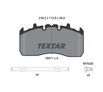 Placute Frana - TEXTAR 2921101 