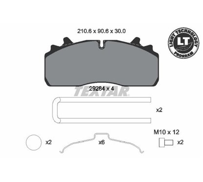 Placute Frana ePad - avertizare uzura, accesorii - TEXTAR 2928401 