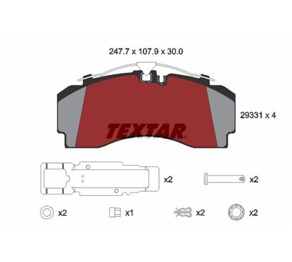 Placute Frana - TEXTAR 2933101 