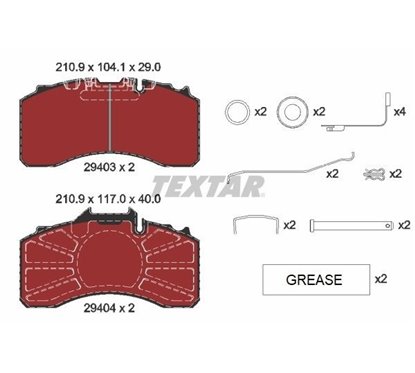 Placute Frana - TEXTAR 2940301 