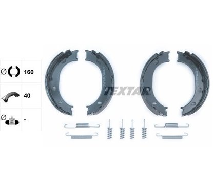 Set saboti frana, frana de mana fara maneta frana de mana, cu acceasorii - TEXTAR 91055100 