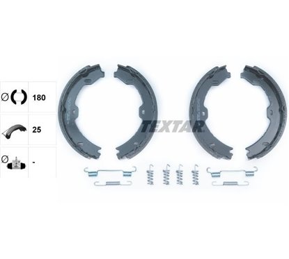 Set saboti frana, frana de mana fara maneta frana de mana, cu acceasorii - TEXTAR 91058800 