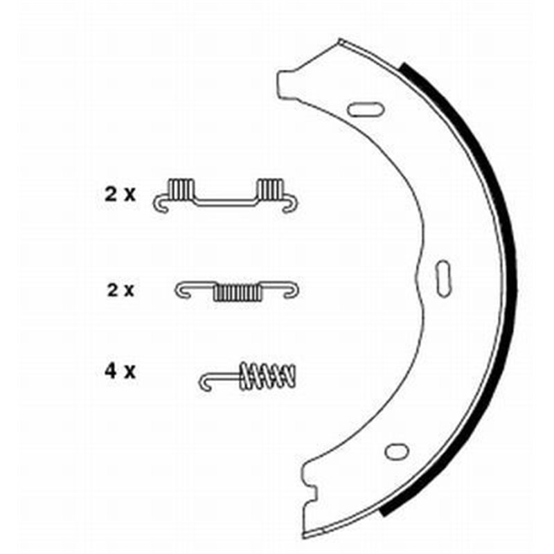 Set saboti frana, frana de mana fara maneta frana de mana, cu accesorii - TEXTAR 91061900 