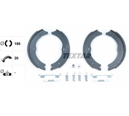 Set saboti frana, frana de mana fara maneta frana de mana, cu accesorii - TEXTAR 91061900 